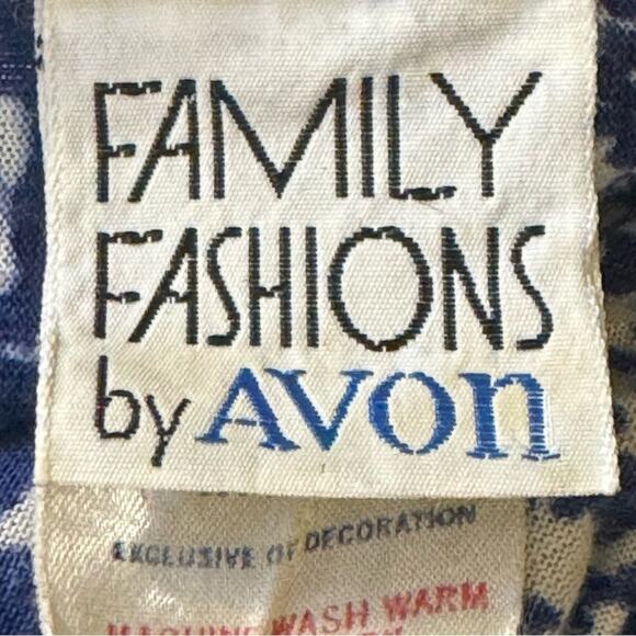 Vintage Size 8 Family Fashions by Avon Union Made Blue White Shirt Dress - Picture 7 of 8